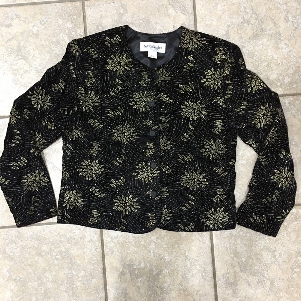 NORTON MCNAUGHTON WOMEN'S BLACK Blazer-SZ 10